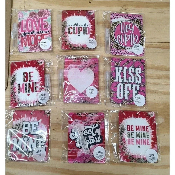 Valentine's Felt Car Air Freshener With 2ml bottle NEW Pick yours - Picture 1 of 1